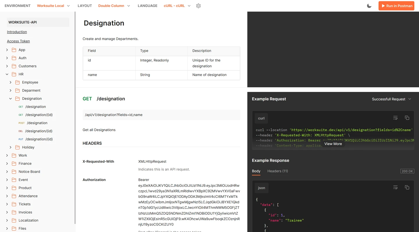 ماژول RestAPI کامل Worksuite CRM - اتصال به تمامی سامانه ها 8 عناوین شغلی در بخش منابع انسانی