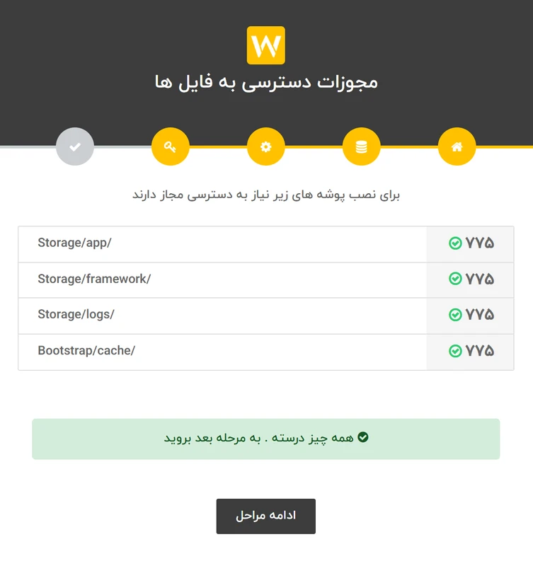 سطح دسترسی پوشه‌ها در ورک‌سویت